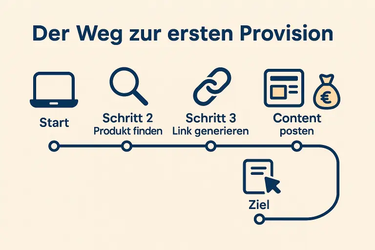 Der Weg zur ersten Provision - Affiliate Journey