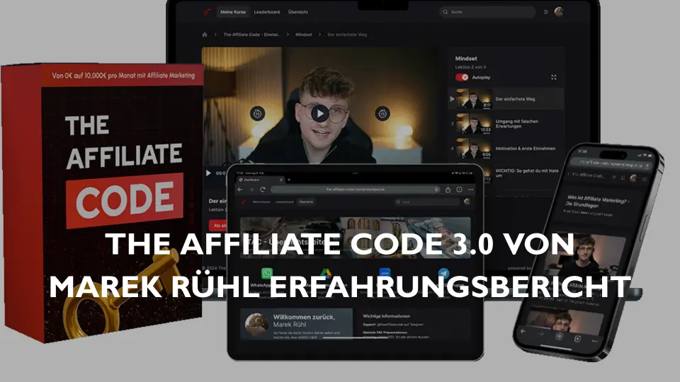 The Affiliate Code 3.0 Erfahrungen von Marek Rühl Titelbild