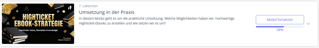 Highticket Ebook Strategie von Wolfgang Mayr - Das Umsetzungsmodul 